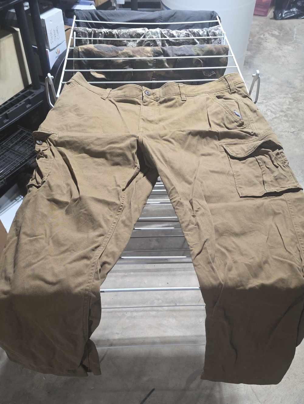 Mwns Dark Khaki Cargo Pants 42x30